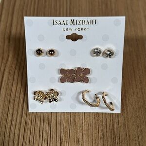 NWOT Isaac Mizrahi Set Of 5 Stud Earrings